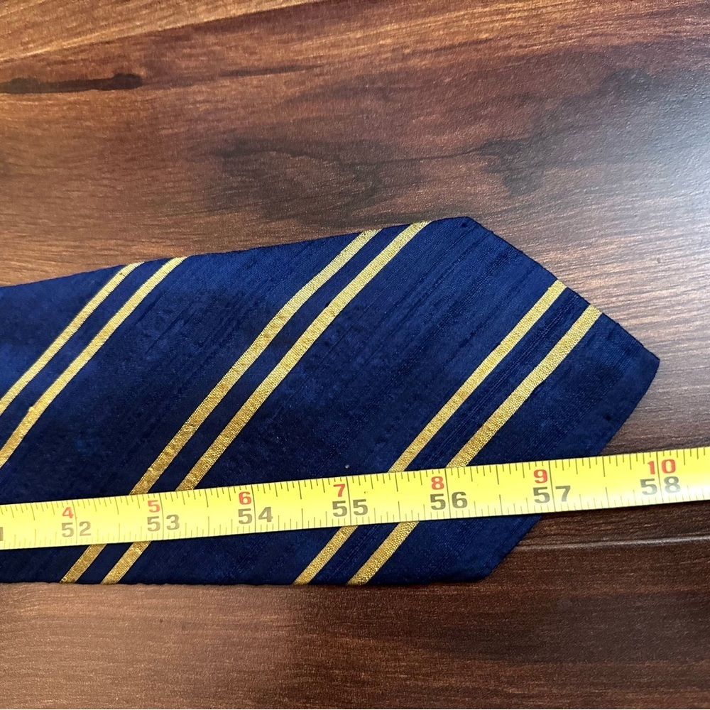 Brooks Brothers Blue and Gold Striped Tie - Picture 8 of 8
